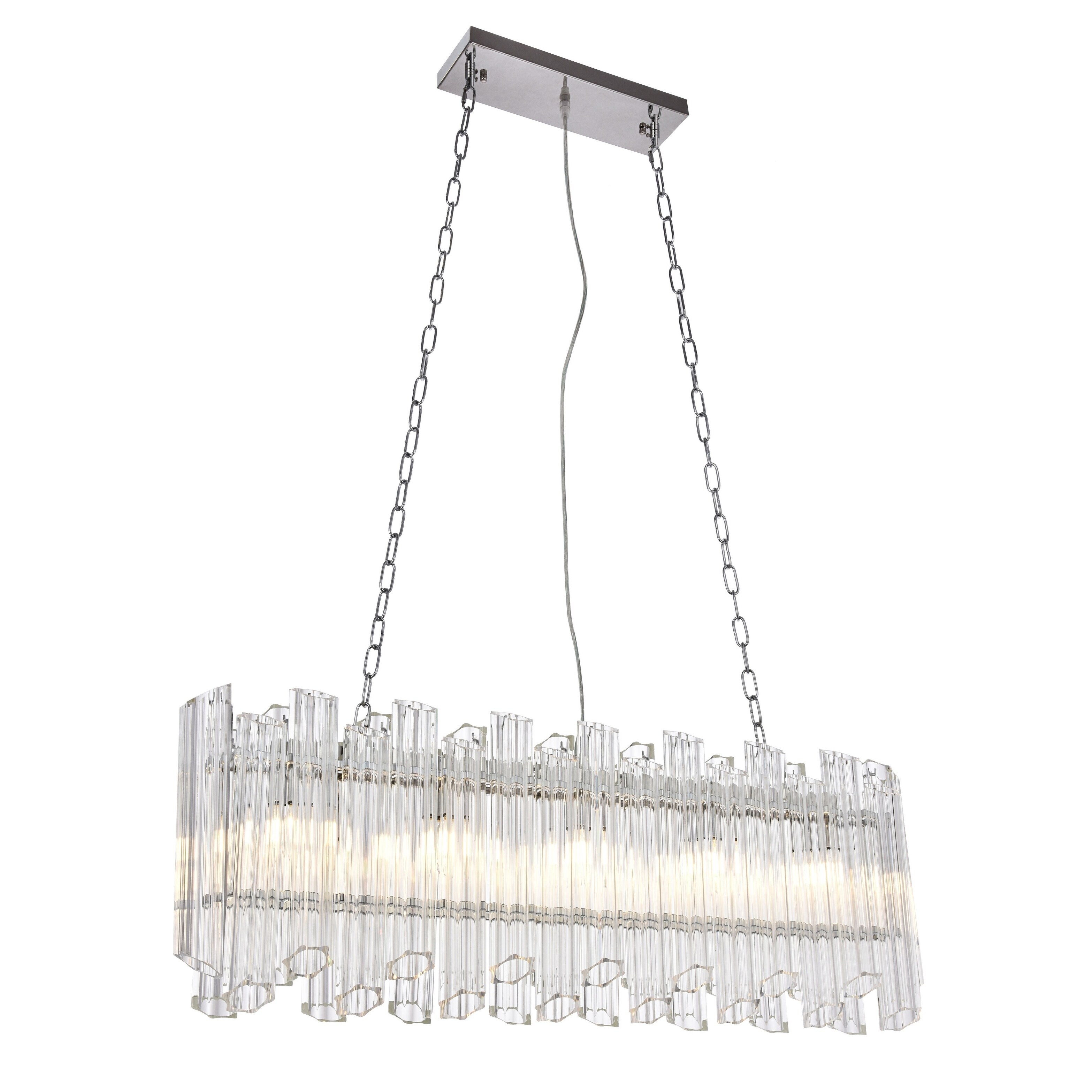 Riviera Collection Chandelier  L40.8 D6.9 H15 Chrome Finish - Chandeliers For Bedrooms by Overstock.com