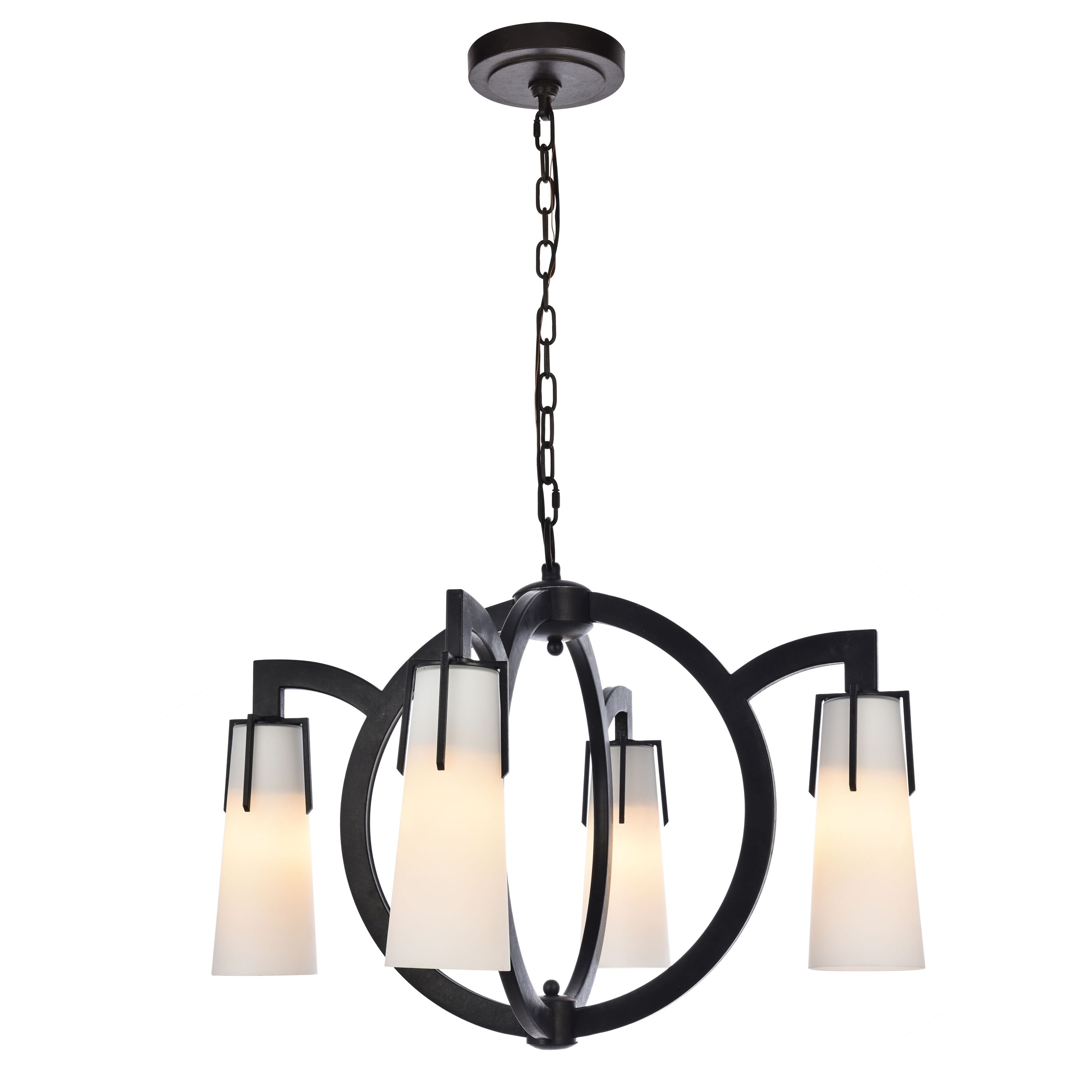 Harlow Nights Collection Chandelier  D27.75" H21.25" Vintage Bronze Finish - Chandeliers For Bedrooms by Overstock.com