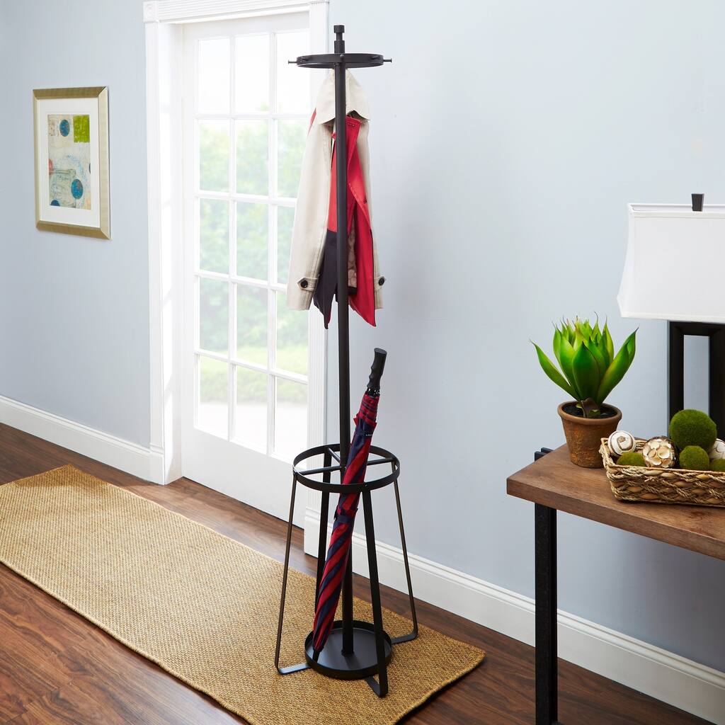 Lenore 72.5" Standing Coat Rack with Umbrella Stand