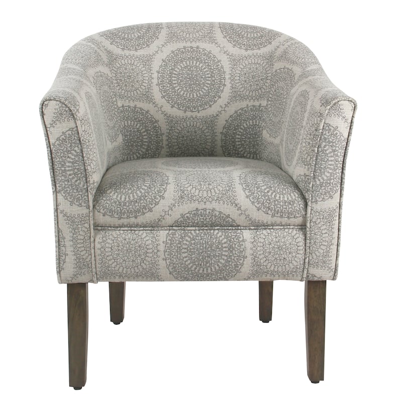 Porch & Den Blakeney Grey Medallion Tub Shaped Accent Chair