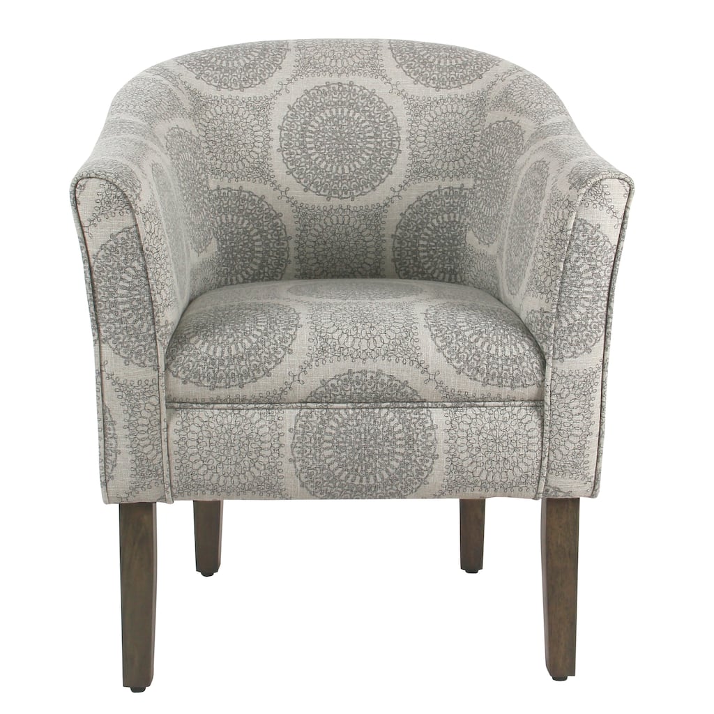 Porch & Den Blakeney Grey Medallion Tub Shaped Accent Chair