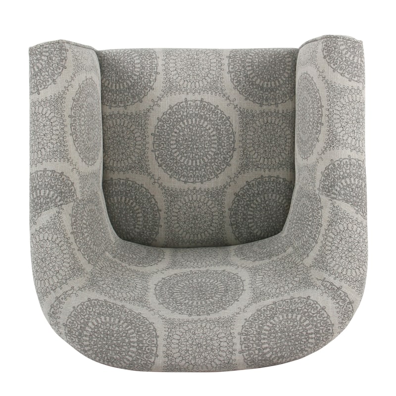Porch & Den Blakeney Grey Medallion Tub Shaped Accent Chair