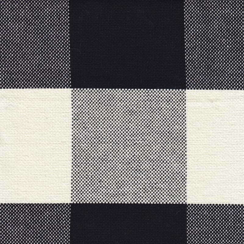 HomePop Modern Swoop Accent Chair - Black Plaid