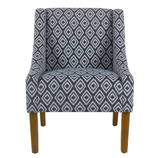 Shop HomePop Modern Swoop Accent Chair - Indigo - On Sale ...