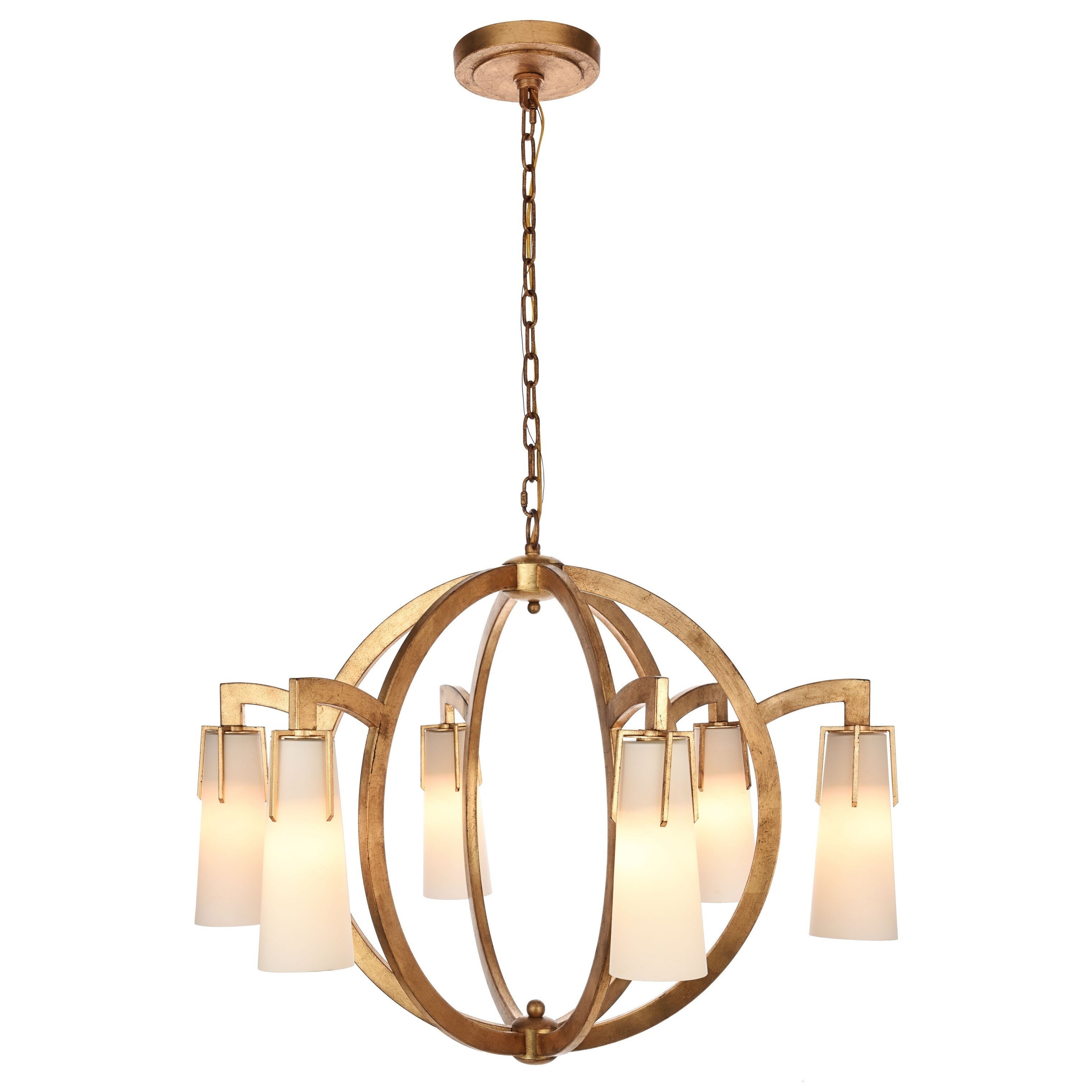 Harlow Nights Collection Chandelier  D36" H28.5" Golden Iron Finish - Gold - Chandeliers For Bedrooms by Overstock.com