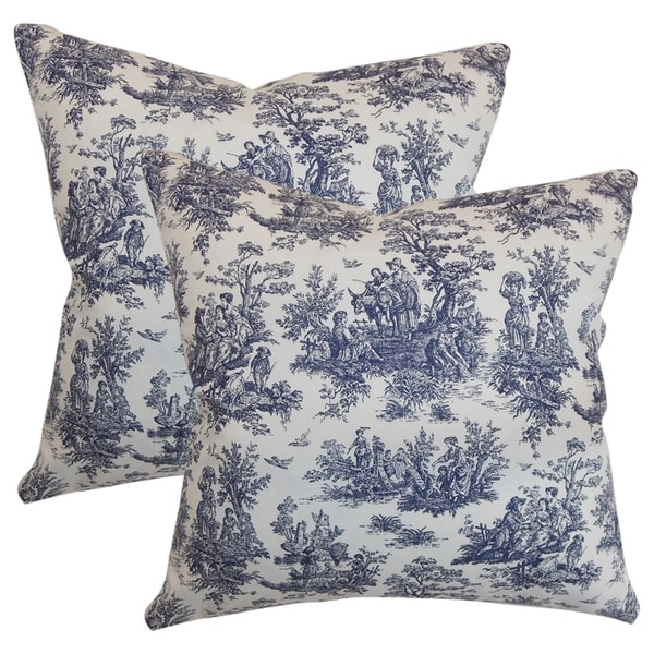 blue throw pillows