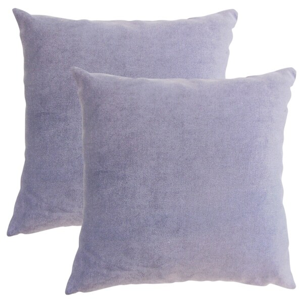 Set of 2 Xyla Solid Throw Pillows in Violet