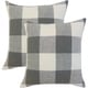 preview thumbnail 1 of 0, Set of 2 Amory Plaid Throw Pillows in Coal