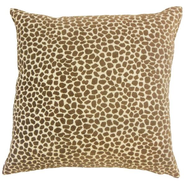 Shop Set Of 2 Meltem Animal Print Throw Pillows In Teak On Sale