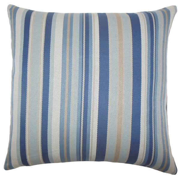 Shop Set Of 2 Urbaine Striped Throw Pillows In Blue Brown Free