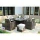 preview thumbnail 5 of 9, Cubo 9-piece Patio Cube Dining Set with Four Chairs and Four Footstools