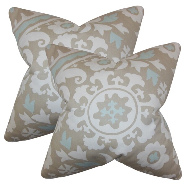 Set Of 2 Wella Fl Throw Pillows In Powder Blue Free Shipping Set Of 2 Wella Fl Throw Pillows In Powder Blue
