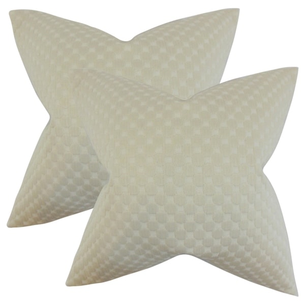Set of 2 Kasen Solid Throw Pillows in Neutral