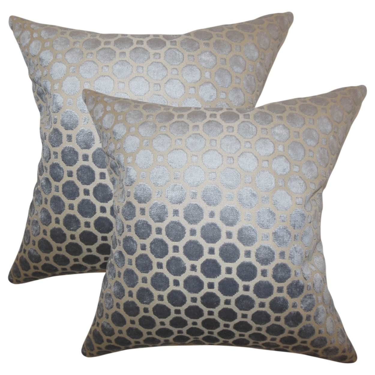 Set Of 2 Kostya Geometric Throw Pillows In Grey Set Of 2 Kostya Geometric Throw Pillows In Grey