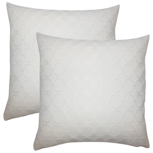 Set of 2 Vadim Geometric Throw Pillows in Natural