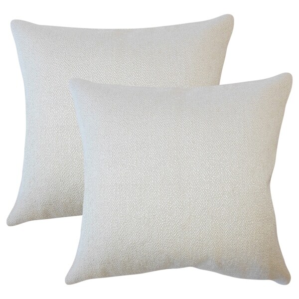Set of 2 Winslow Solid Throw Pillows in Sesame