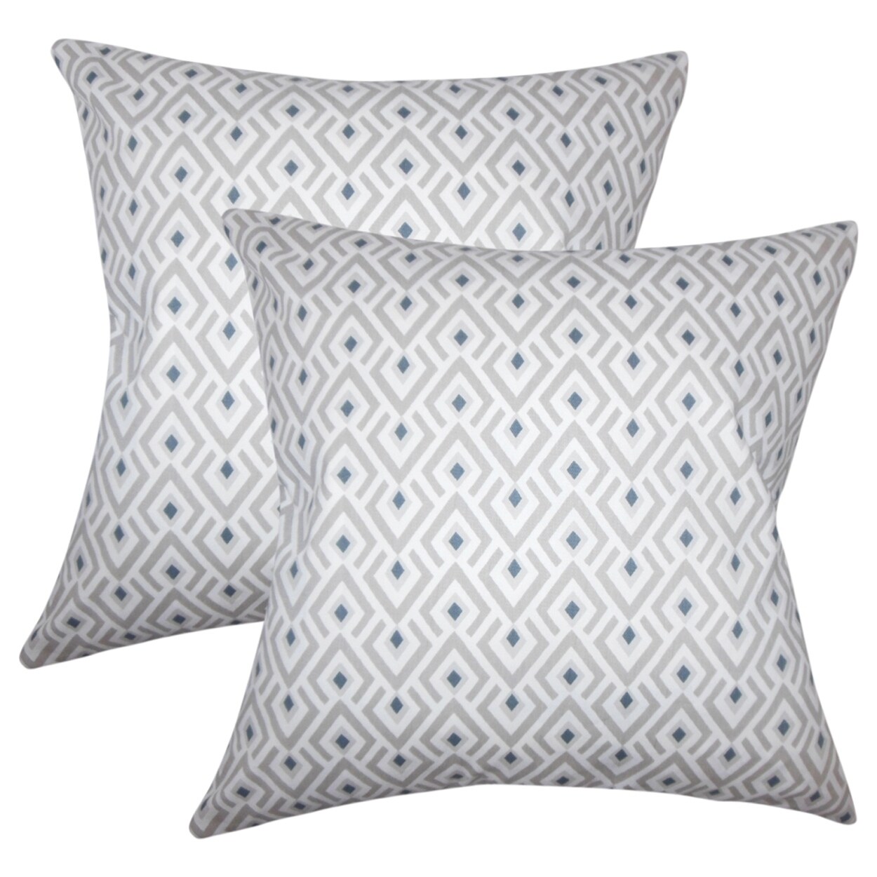 Shop Set Of 2 Abhinav Geometric Throw Pillows In Gray On Sale