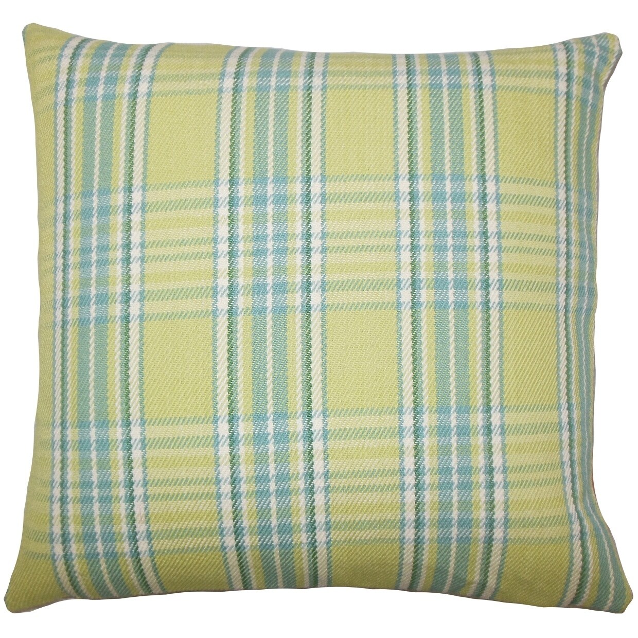 yellow plaid throw pillows