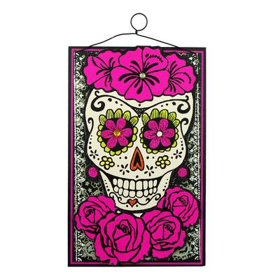 13" Dod Skull Orn-Woman