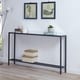 preview thumbnail 5 of 34, SEI Furniture Ham Long Narrow Console Table with Mirrored Top Black