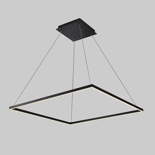 VONN Lighting VMC35511BL Atria 39-inch Modern Square Chandelier in Black (1 to 3 - Dimmable/Energy Efficient/Sloped Ceiling Adaptable - Black - - Chandeliers For Bedrooms by Overstock.com