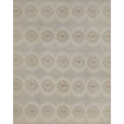 Pasargad Ikat Collection Hand-Knotted L. Blue Wool Rug (8' 0" X 9'11") - 8' x 10'