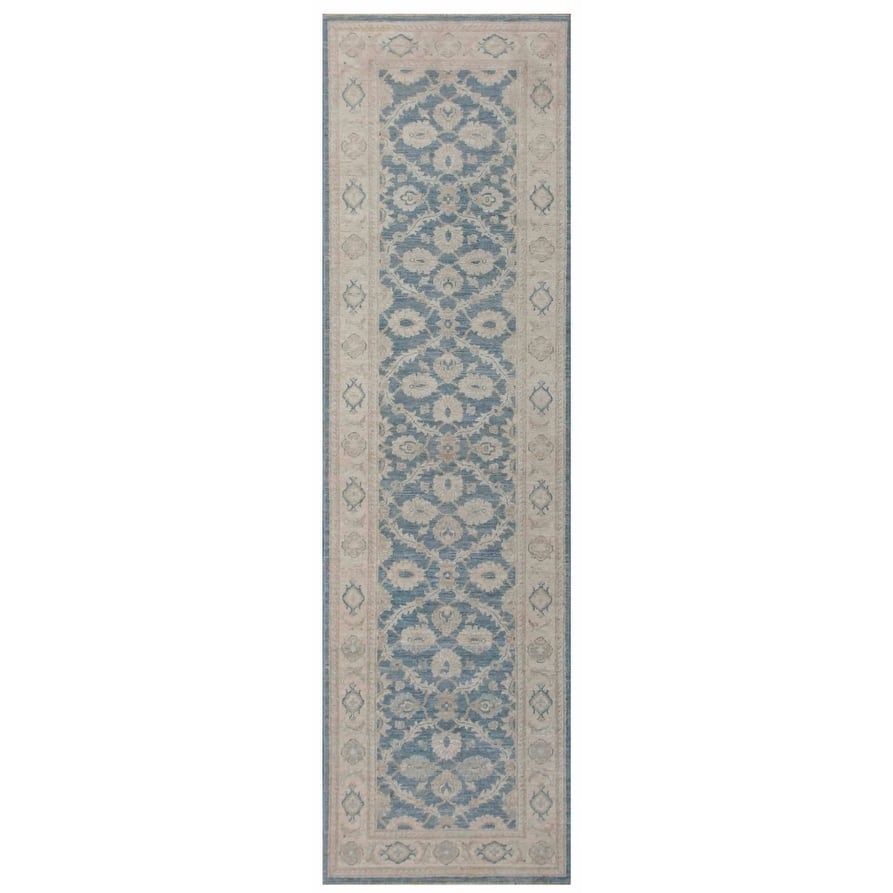 Pasargad Home Ferehan Hand-Knotted Lamb's Wool Grey Area Rug - 2' 8'' X 9' 3''