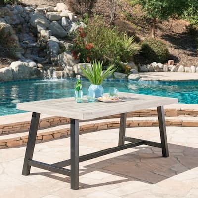 Carlisle Outdoor Rustic Wood Dining Table by Christopher Knight Home - 71.00" L x 35.50" W x 29.25" H