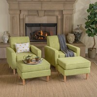 Sawyer Mid Century Modern Fabric Club Chair Ottoman Set By Sawyer Mid Century Modern Fabric Club Chair Ottoman Set Of 2 By