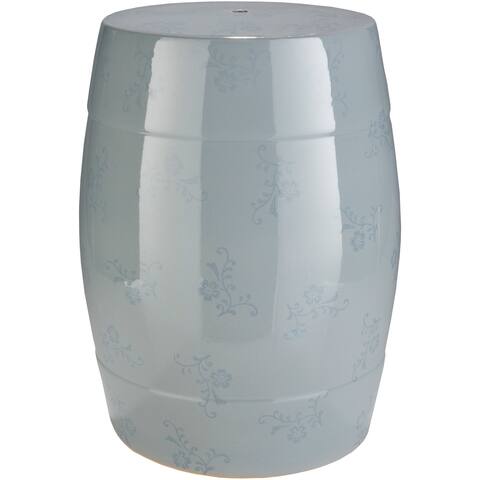 Roland Silver Gray Transitional Ceramic Stool