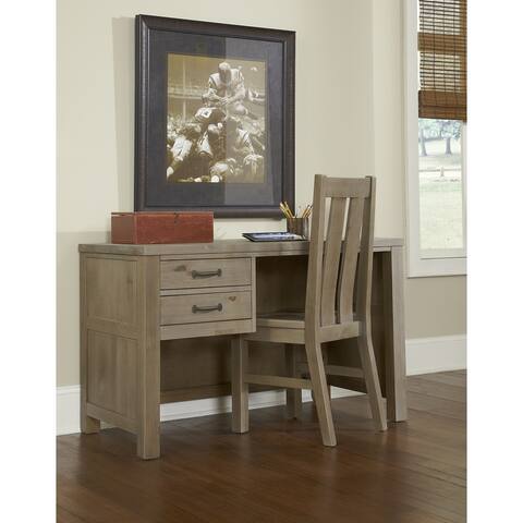 Highlands Desk with Chair, Driftwood - 40.25H x 48.75W x 23.75L