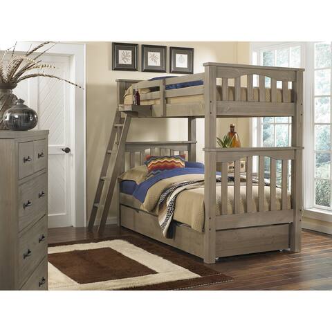 Hillsdale Highlands Harper Twin/Twin Bunk with Trundle, Driftwood