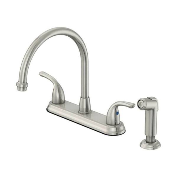 Shop Oakbrook Pacifica High Arc Two Handle Brushed Nickel Kitchen