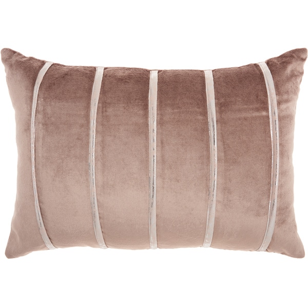 Inspire Me! Home Décor Pleated Stripes Nude Throw Pillow (14" x 20") by Nourison