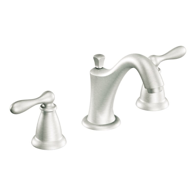Shop Moen Caldwell Widespread Lavatory Faucet 8 16 In Brushed