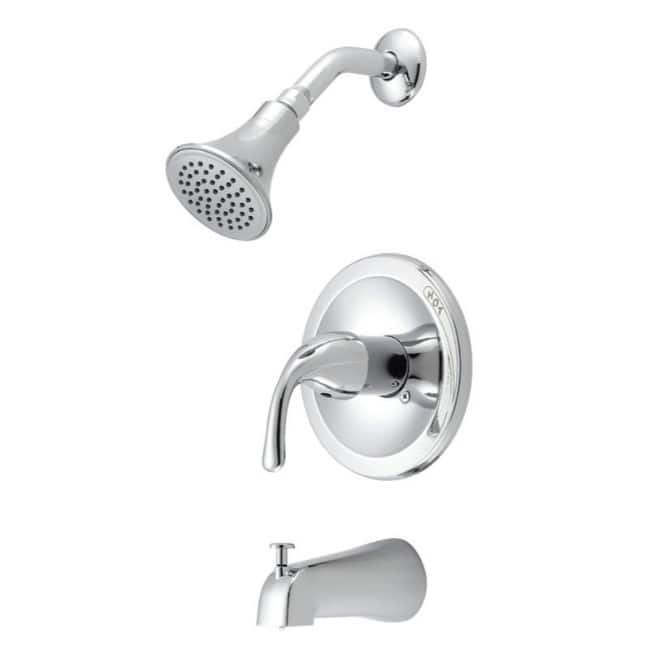 OakBrook Coastal Single handle Tub and Shower 1 Handle Tub and Shower Faucet Chrome Brass