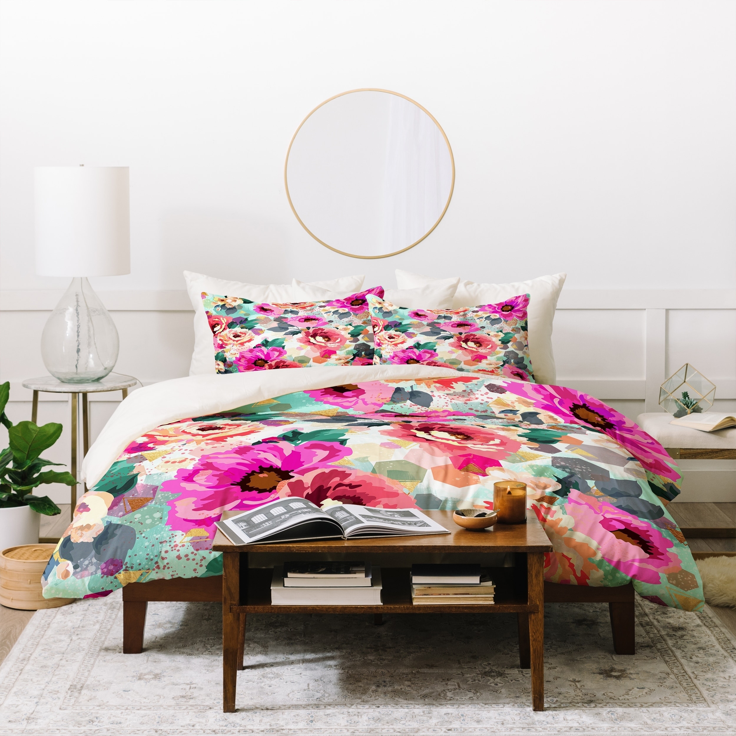 abstract floral duvet cover