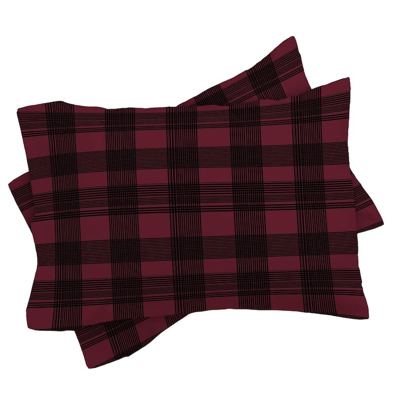 Deny Designs Winter Fucshia Plaid Duvet Cover Set (3-Piece Set)