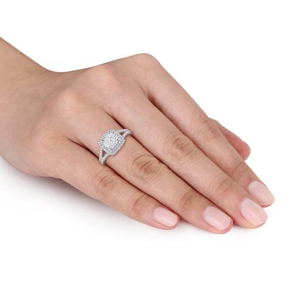 Shop Miadora Signature Collection 14k White Gold 2ct Tdw Cushion