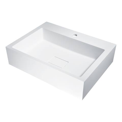 ANZZI Alcea Vessel Sink in Matte White
