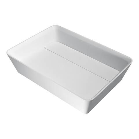 ANZZI Sharon Matte White Vessel Sink