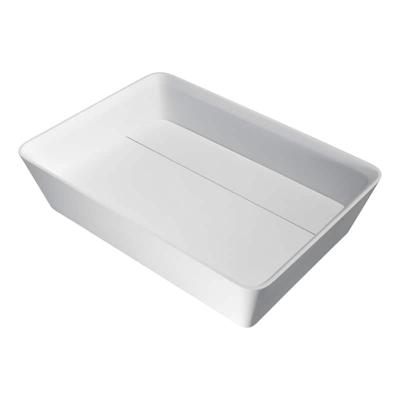 ANZZI Sharon Vessel Sink in Matte White - White