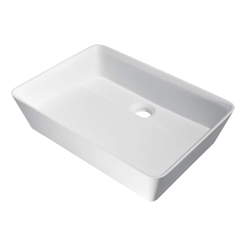 ANZZI Sharon Vessel Sink in Matte White