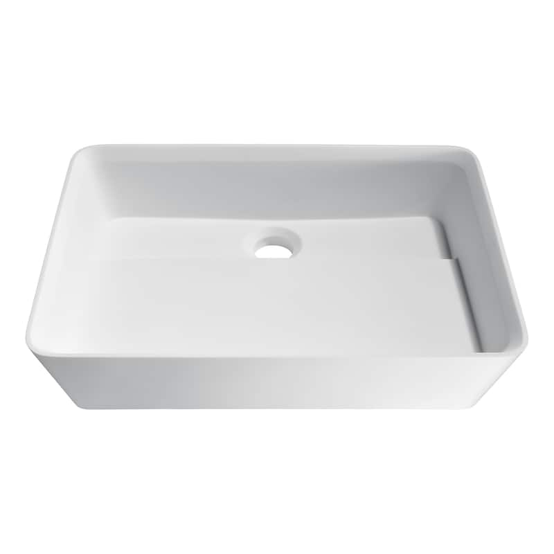 ANZZI Sharon Vessel Sink in Matte White