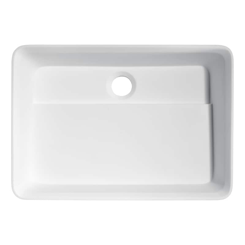 ANZZI Sharon Vessel Sink in Matte White