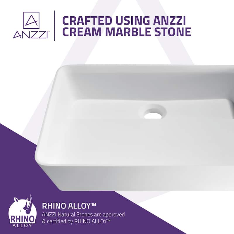 ANZZI Sharon Vessel Sink in Matte White