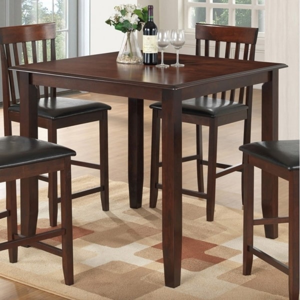 Shop Best Quality Furniture Brown Wood Square Counter Height Dining