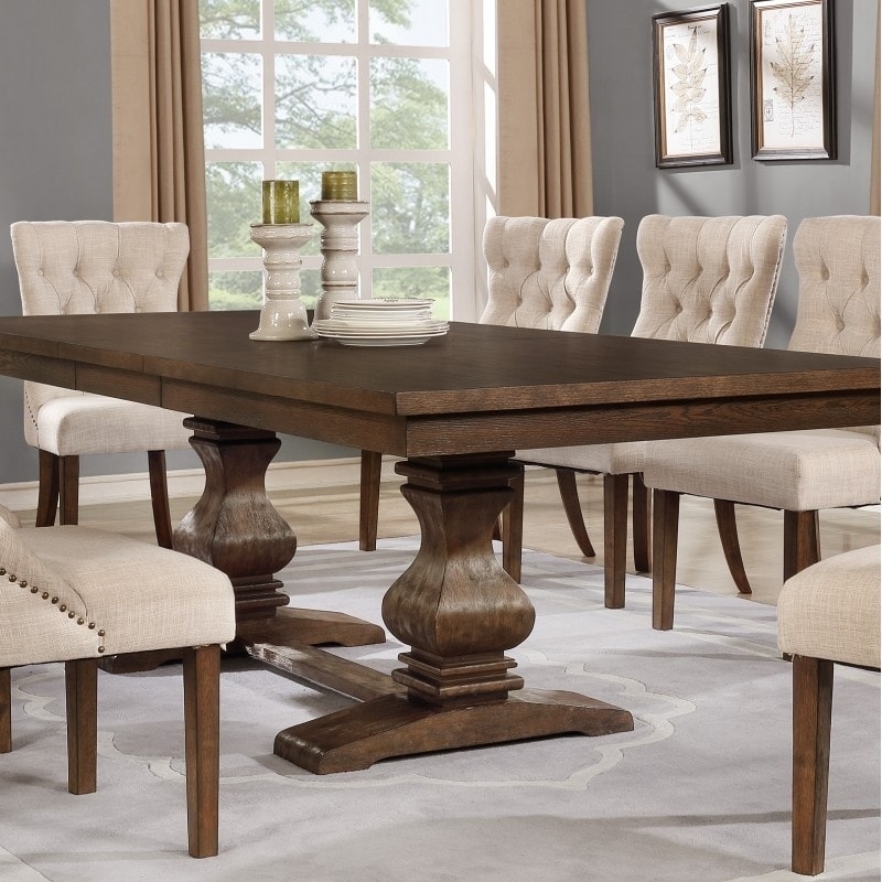 Shop Best Quality Furniture Rectangular Walnut Extension Dining