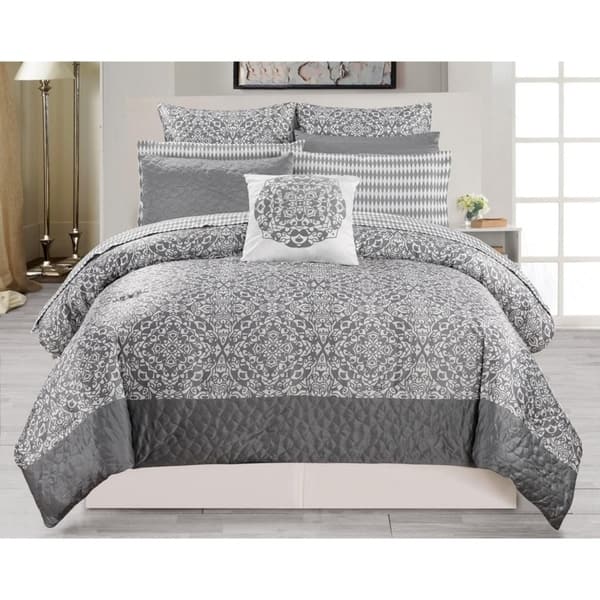 grey comforter sets walmart