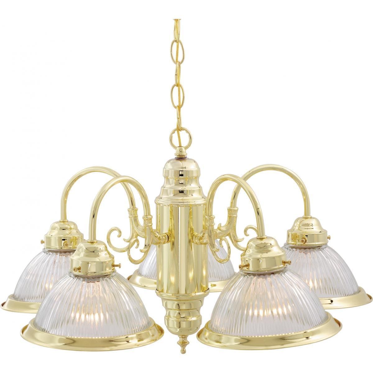 5 Light 22" Polished Brass Chandelier (Polished Brass) - Chandeliers For Bedrooms by Overstock.com